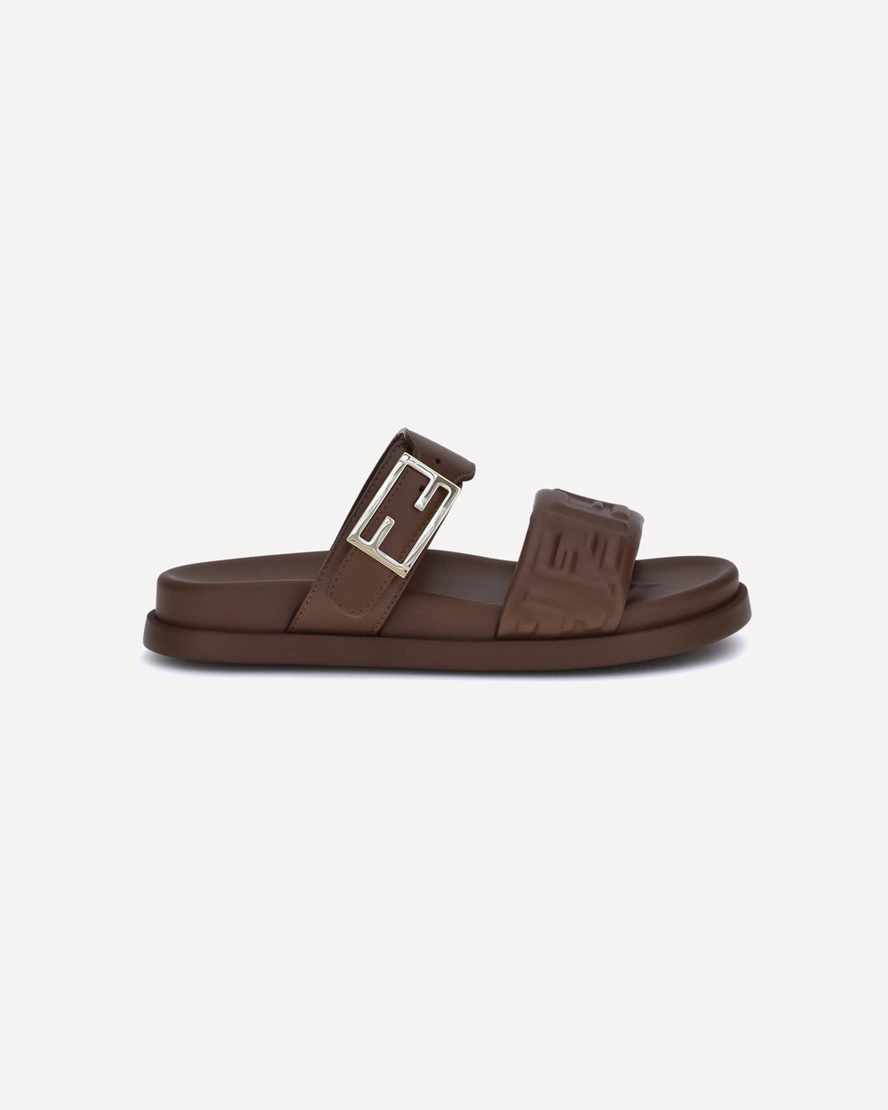 Fendi Logoed Sandals Brown