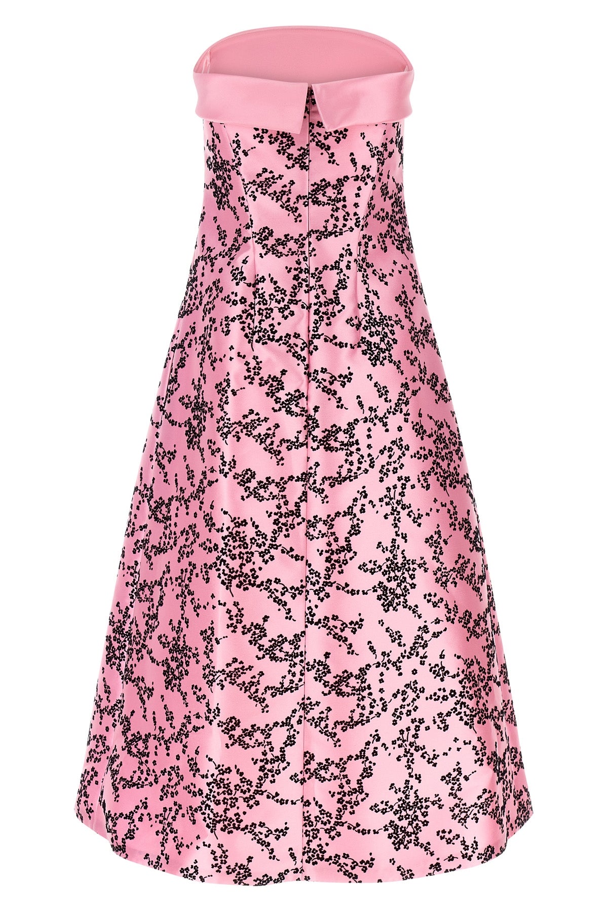 the alberta ferretti bustier midi dress defines a new elegance through volumes a