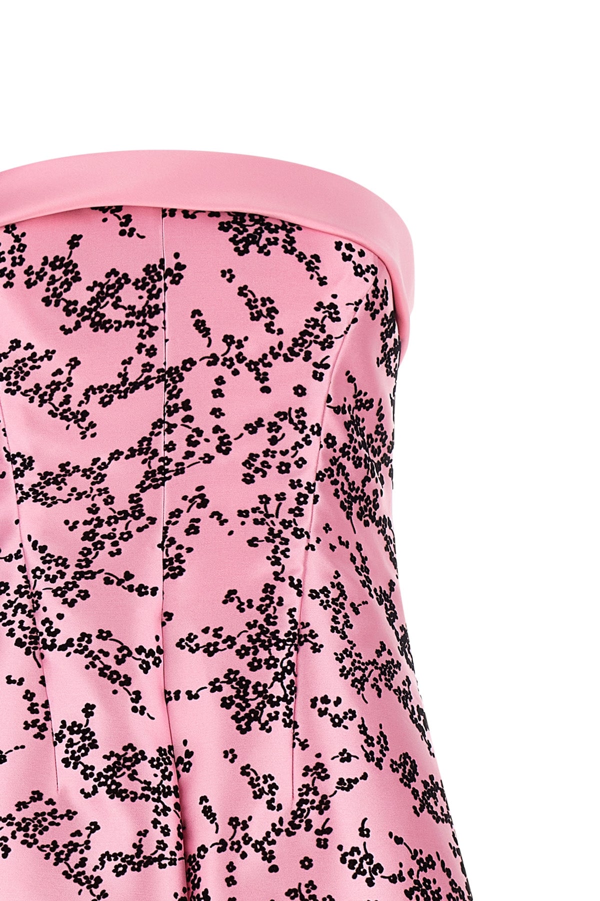 the alberta ferretti bustier midi dress defines a new elegance through volumes a