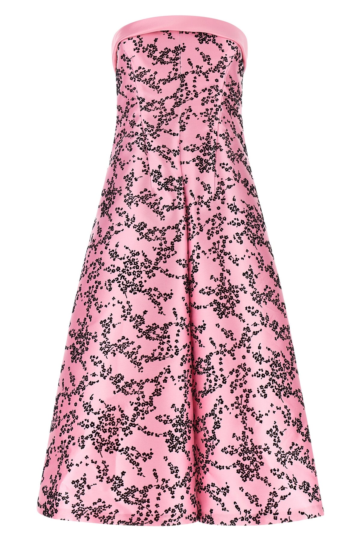 the alberta ferretti bustier midi dress defines a new elegance through volumes a