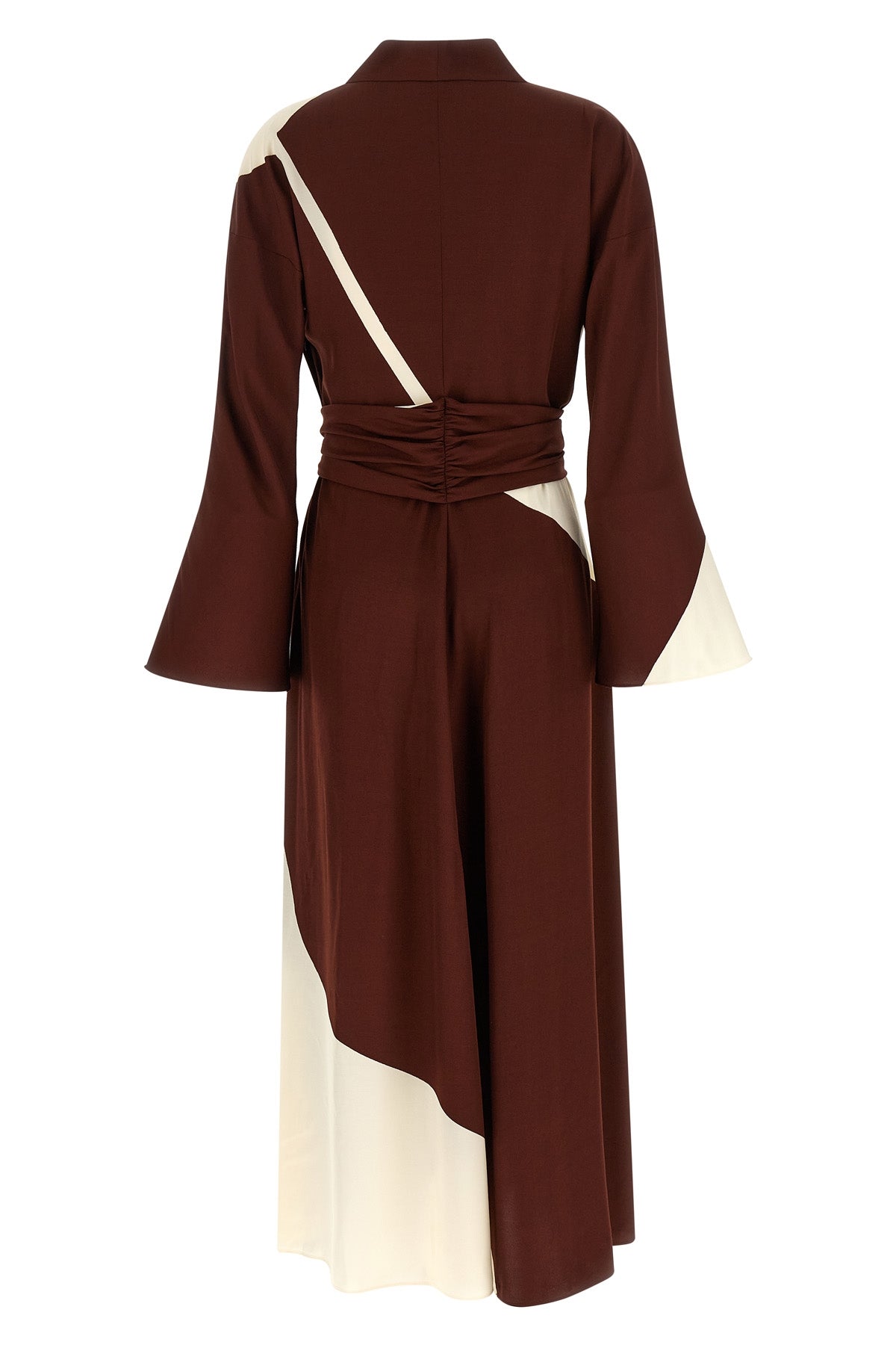 long dress in printed viscose twill