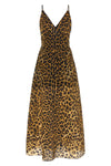 all-over leopard-print silk organza long dress