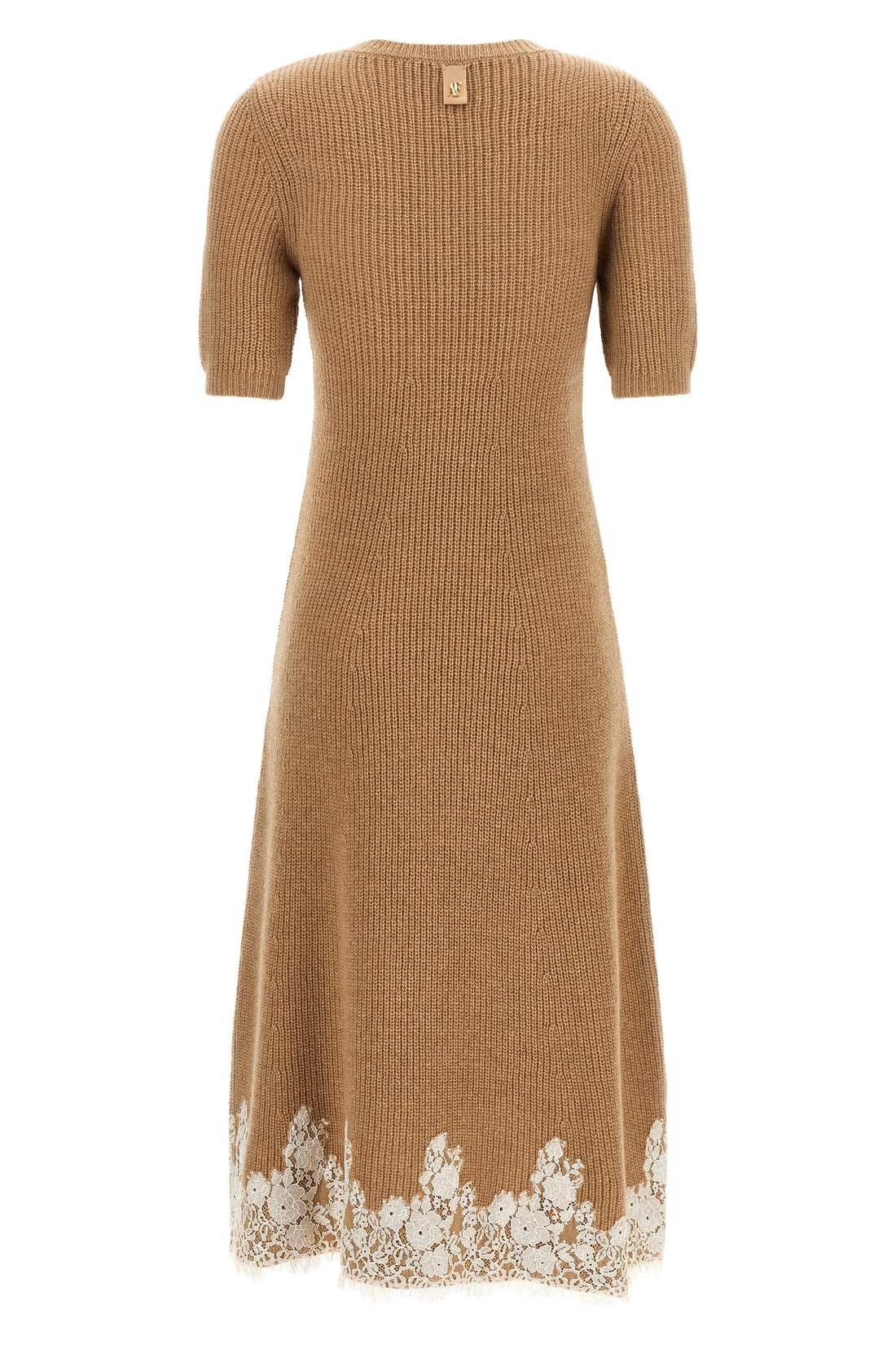 ALBERTA FERRETTI 38 the alberta ferretti midi dress stands out for its sophisticated ribbed knit wor