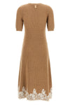 the alberta ferretti midi dress stands out for its sophisticated ribbed knit wor