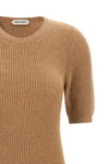 the alberta ferretti midi dress stands out for its sophisticated ribbed knit wor