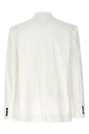 double-breasted cotton blazer