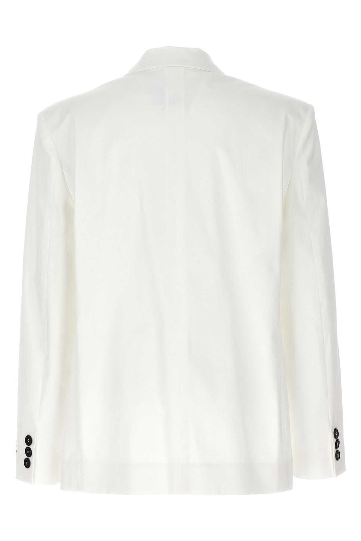 double-breasted cotton blazer