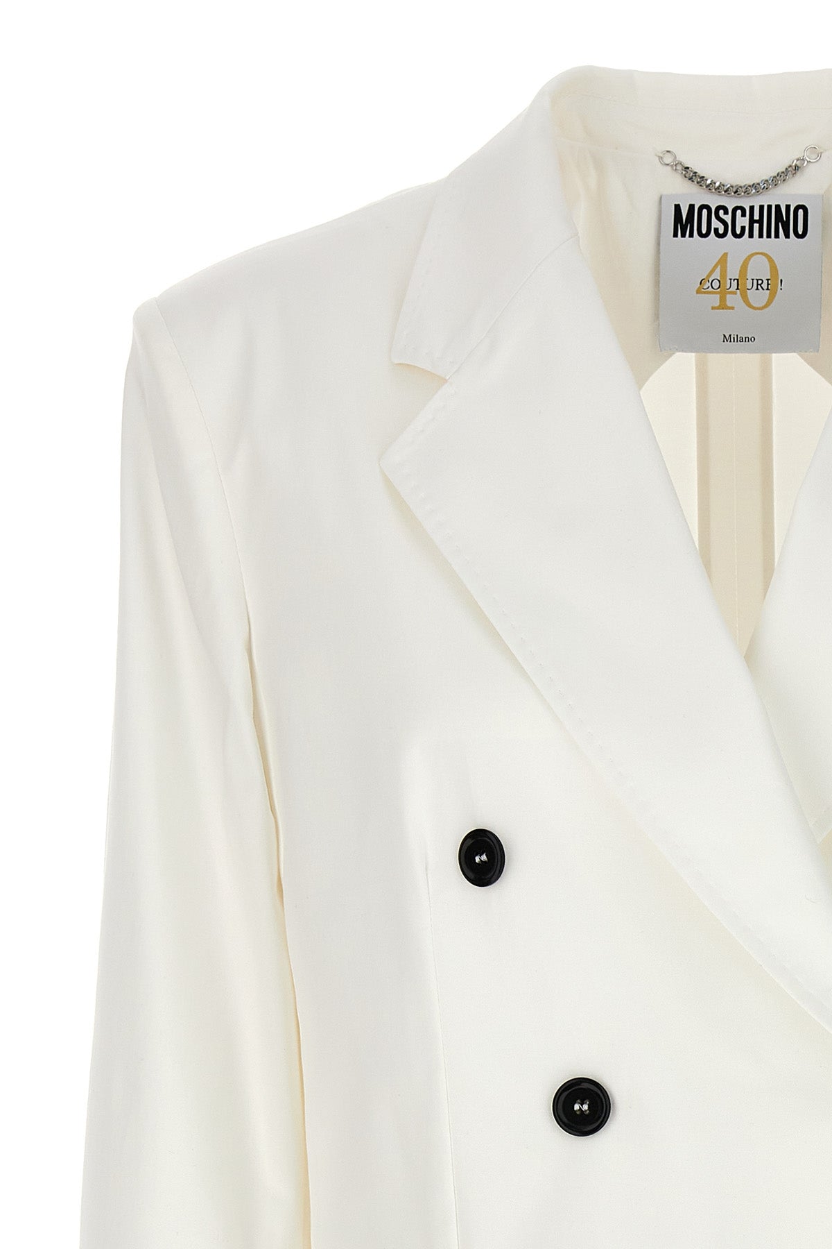 double-breasted cotton blazer