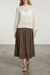 midi skirt in fluid fabric