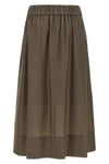 midi skirt in fluid fabric
