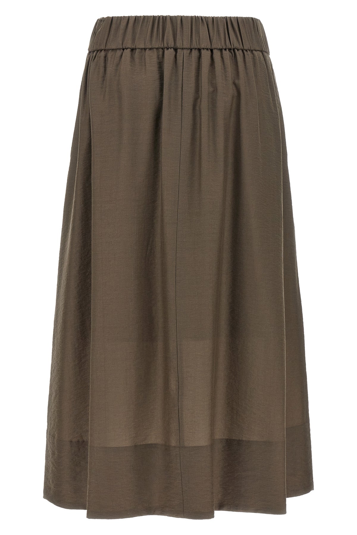 midi skirt in fluid fabric