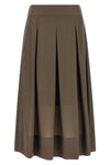 midi skirt in fluid fabric