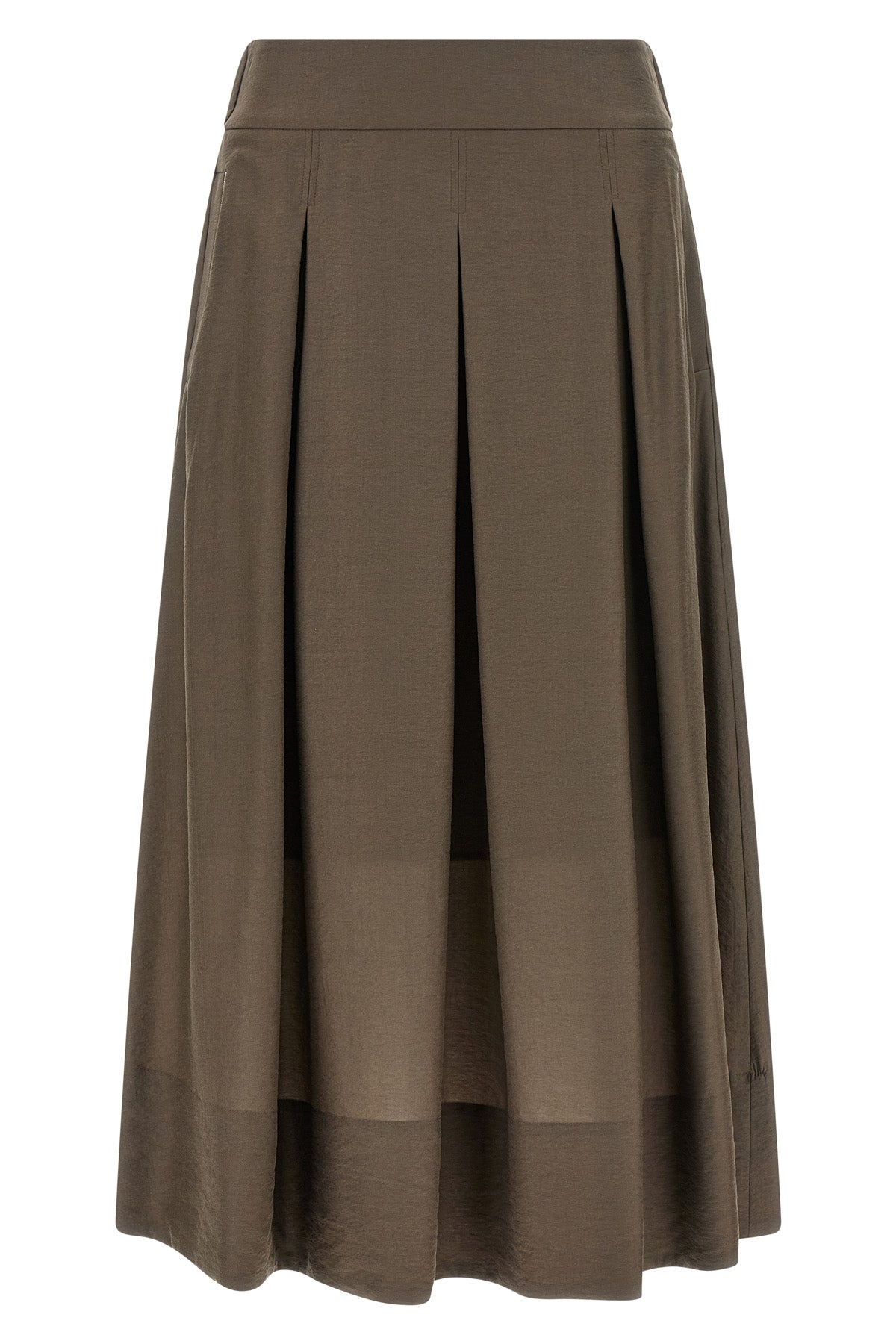 midi skirt in fluid fabric