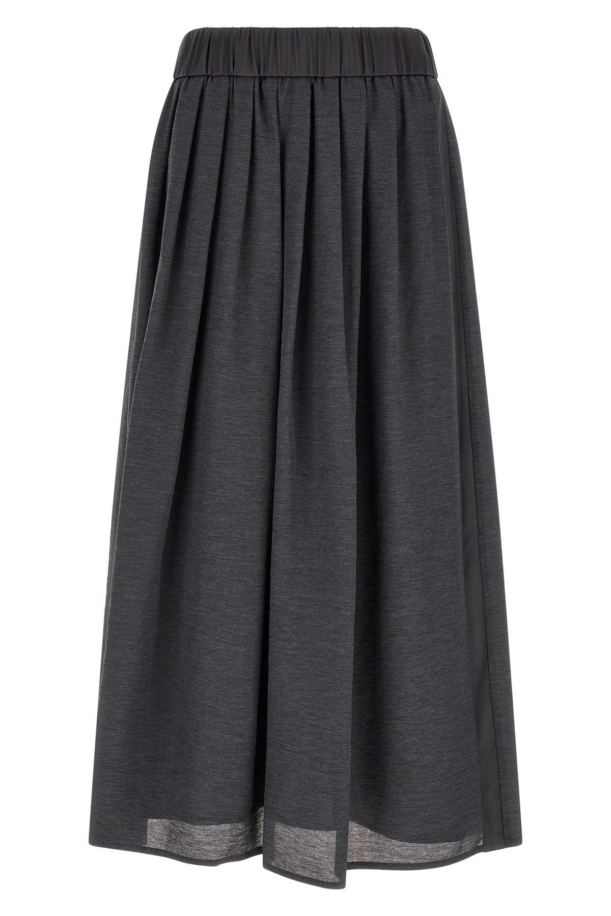 the peserico midi skirt redefines the volumes of the female wardrobe through a f