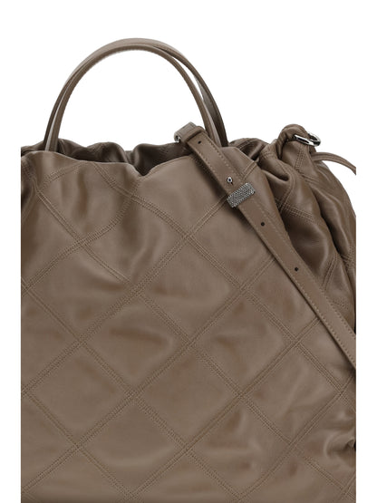 BRUNELLO CUCINELLI OS large quilted mellow handbag