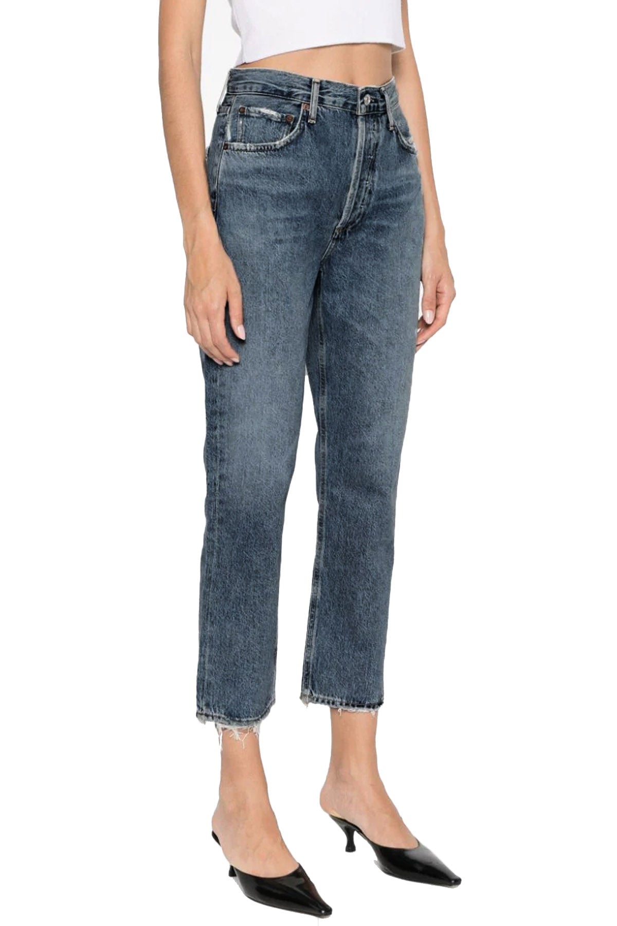 riley crop denim jeans