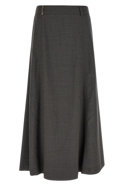the peserico flared skirt defines a new concept of daily tailoring through fluid