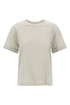 striped linen and cotton blend t-shirt