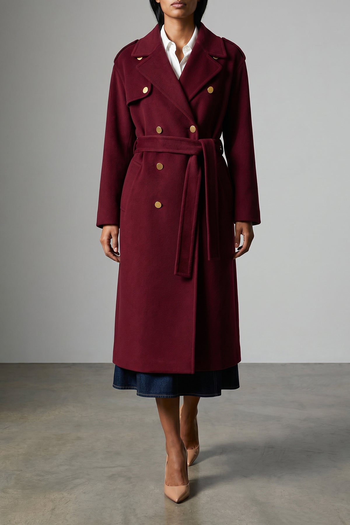 alberta ferrettis long coat reinterprets the classic trench coat silhouette thr