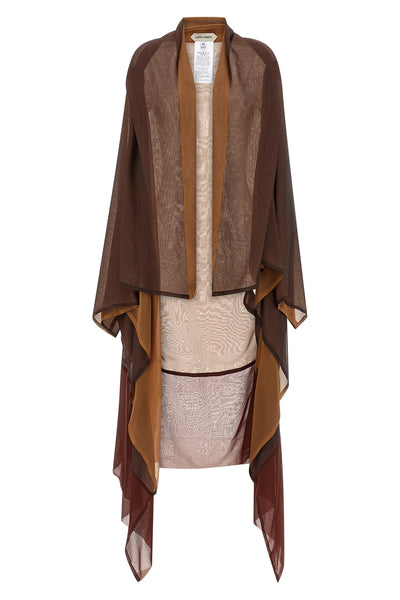 cardigan in silk chiffon