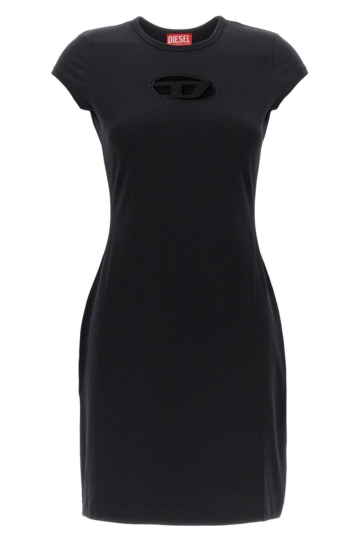 t-angie crewneck dress in stretch cotton