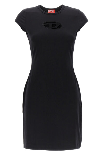 t-angie crewneck dress in stretch cotton