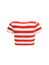 striped t-shirt with logo