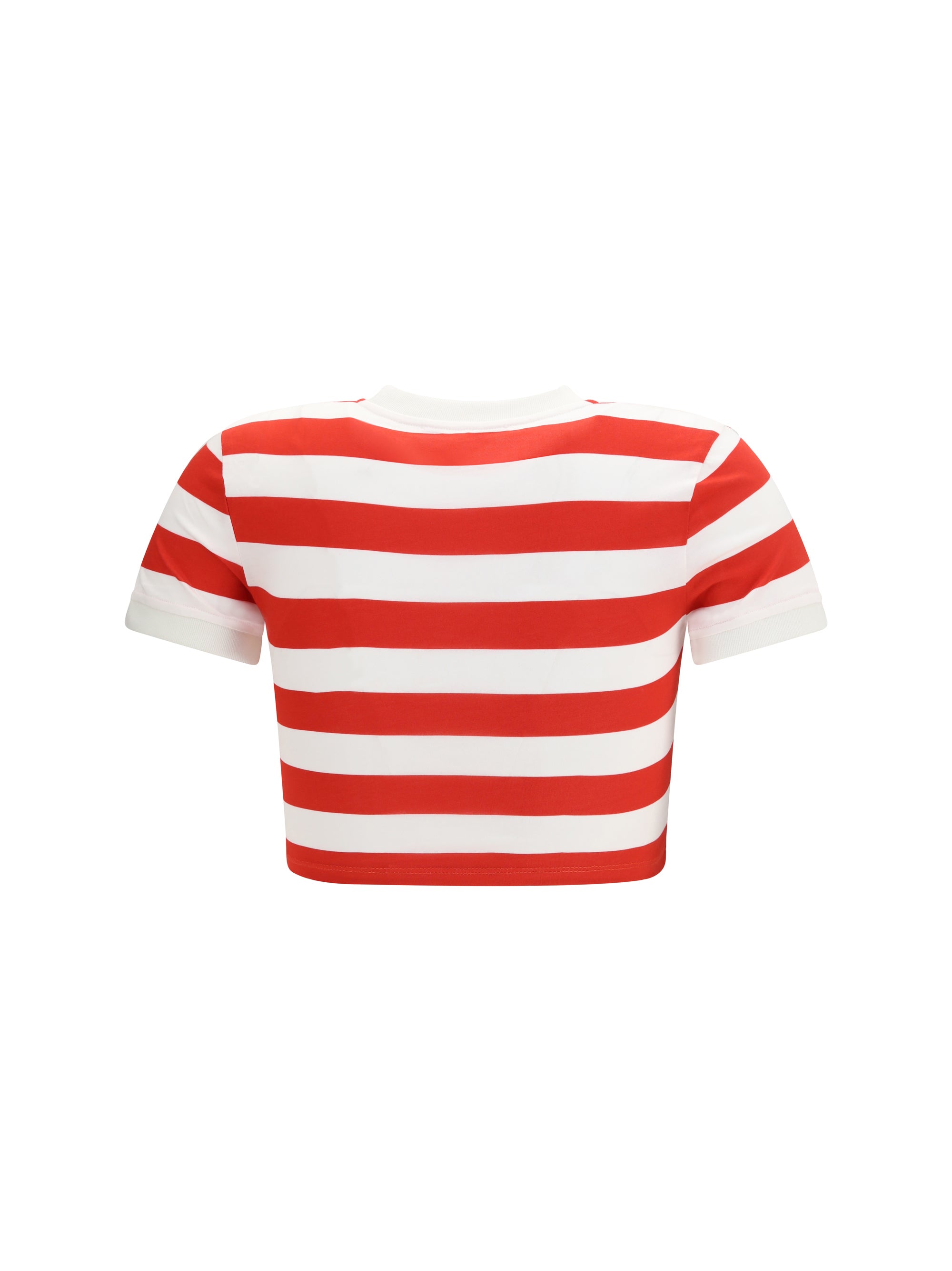 striped t-shirt with logo