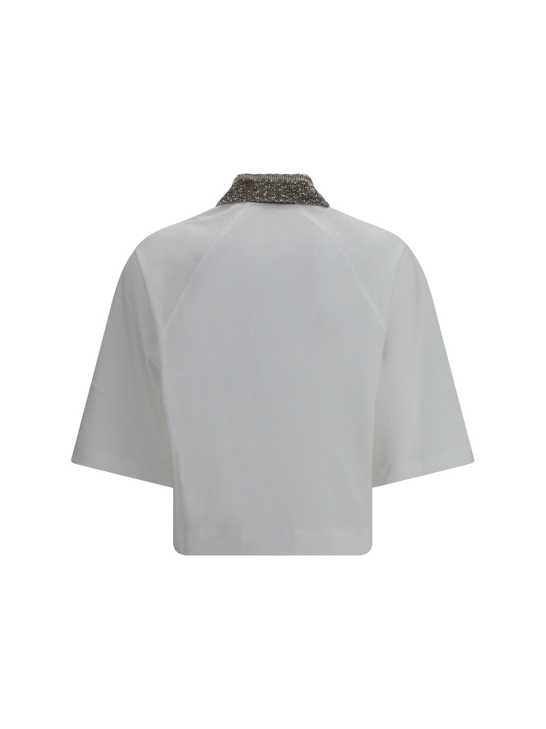 BRUNELLO CUCINELLI XS polo with embellished collar 