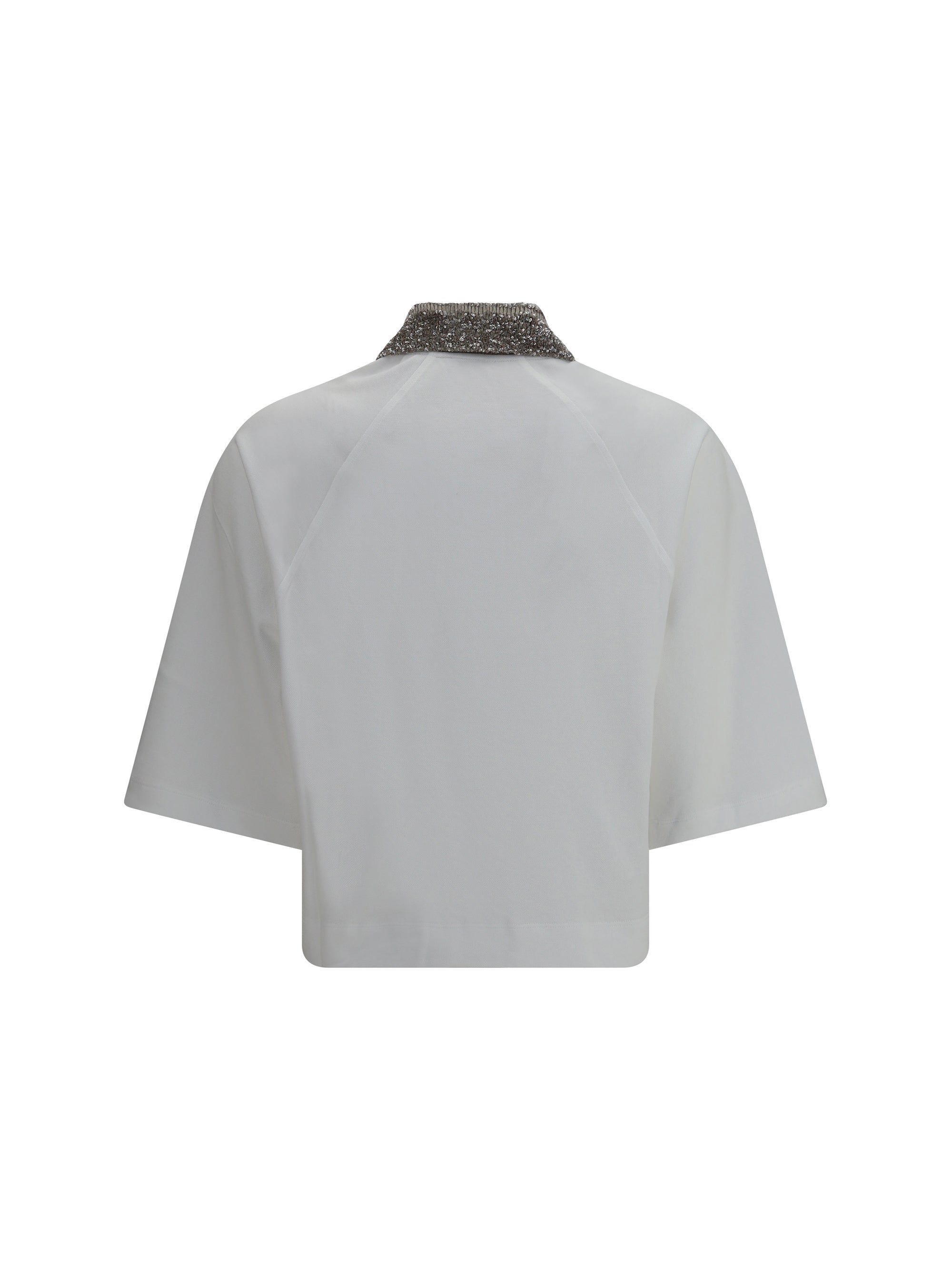 polo with embellished collar