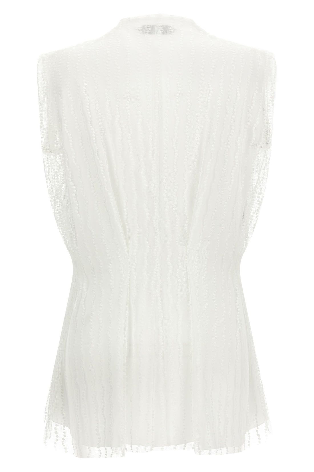 ALBERTA FERRETTI 40 the alberta ferretti tulle top stands out for its ethereal and asymmetrical silh