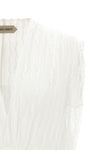 the alberta ferretti tulle top stands out for its ethereal and asymmetrical silh