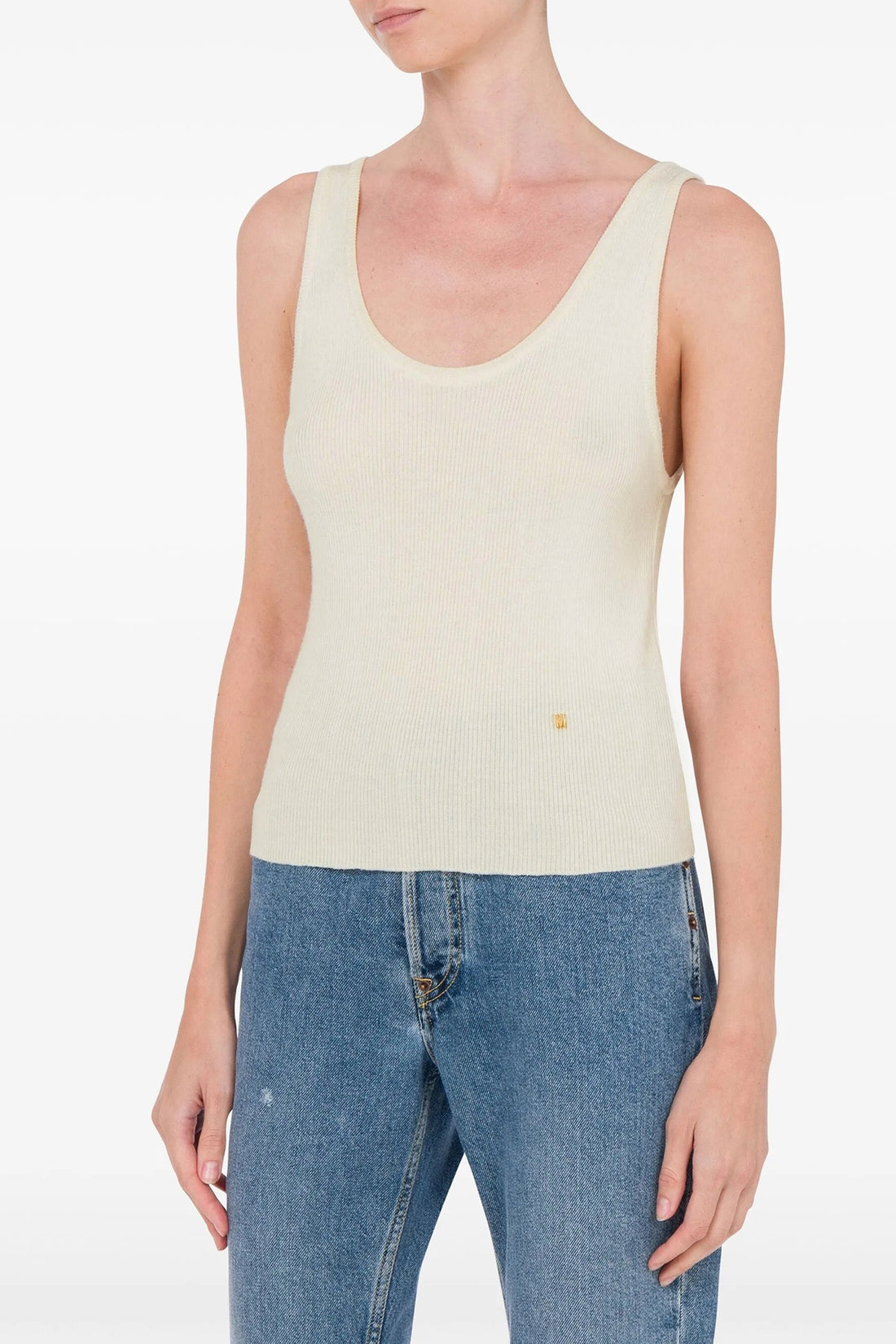 MOSCHINO 38 silk blend knit top