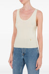 silk blend knit top
