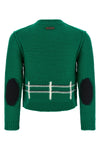moschino bottle green extrafine merino wool sweater stands out for its relaxed s