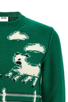 moschino bottle green extrafine merino wool sweater stands out for its relaxed s