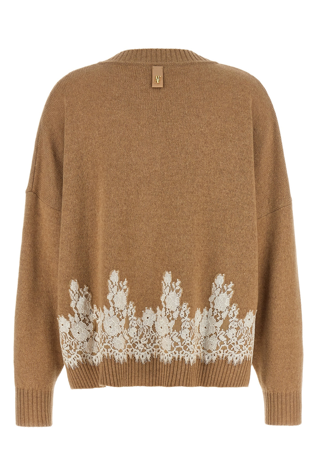 ALBERTA FERRETTI 40 the alberta ferretti cardigan in cashmere and camel fur blend