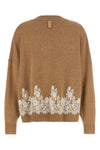the alberta ferretti cardigan in cashmere and camel fur blend