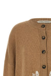 the alberta ferretti cardigan in cashmere and camel fur blend