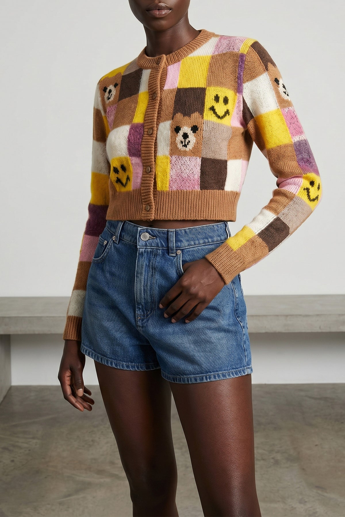 cardigan in wool and cashmere blend
