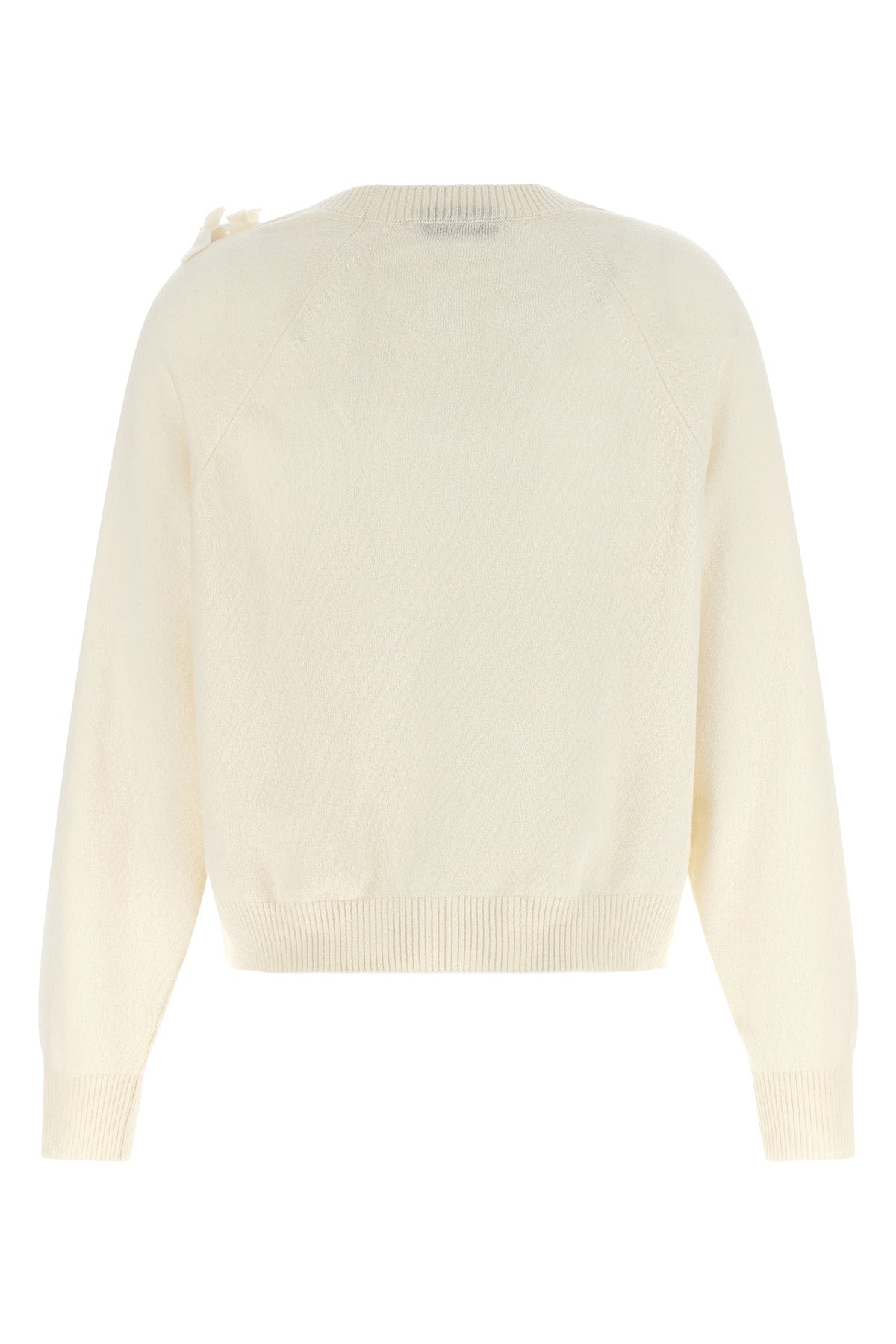 the alberta ferretti sweater in pure virgin wool is distinguished by a relaxed s