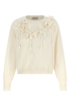 the alberta ferretti sweater in pure virgin wool is distinguished by a relaxed s