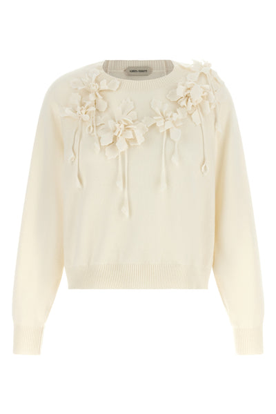 the alberta ferretti sweater in pure virgin wool is distinguished by a relaxed s