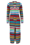 long striped stretch viscose cardigan