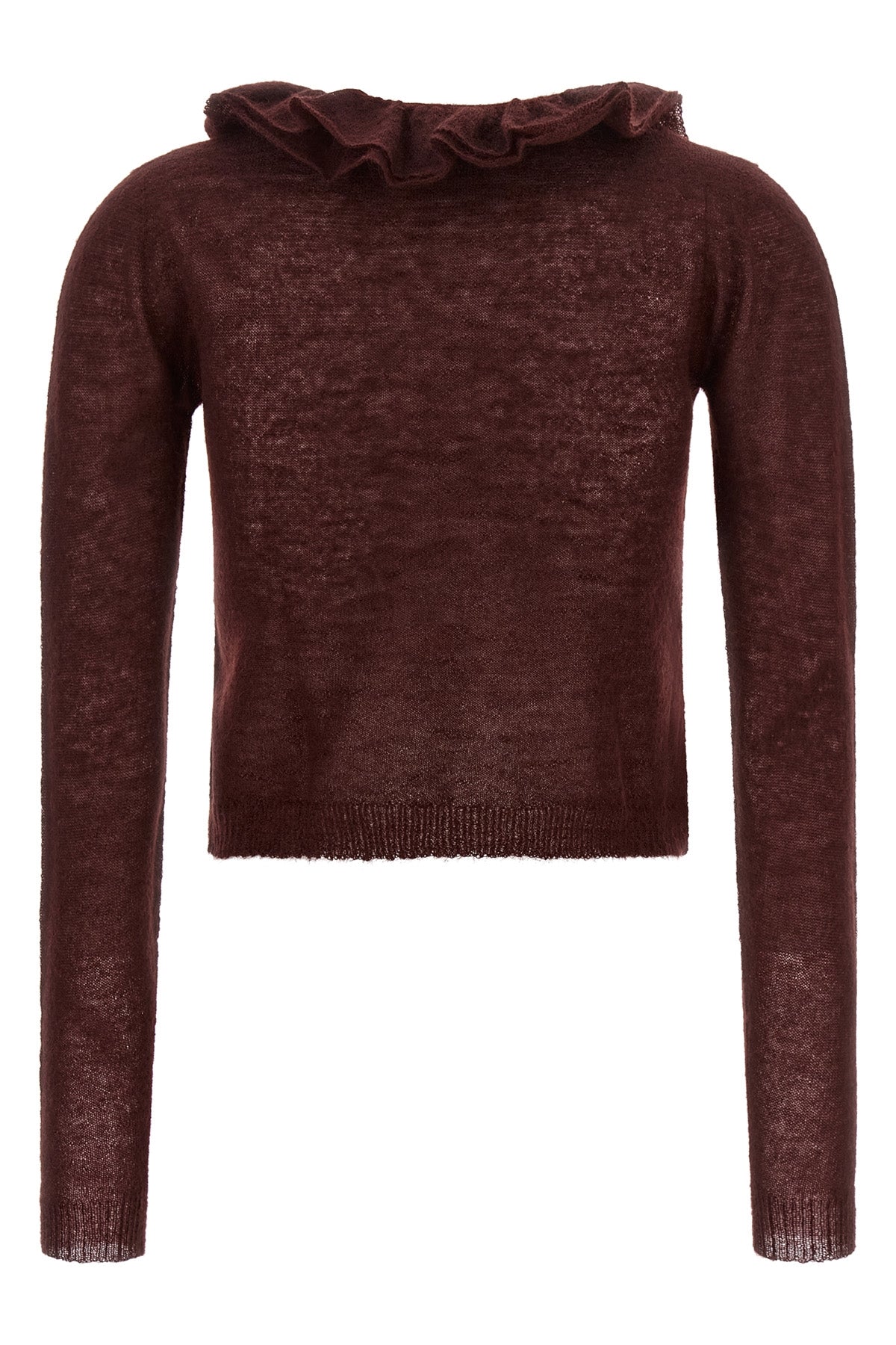 the alberta ferretti mohair blend cropped sweater stands out for its fluid silho