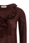 the alberta ferretti mohair blend cropped sweater stands out for its fluid silho