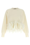 the alberta ferretti cropped jersey stands out for its relaxed silhouette in the