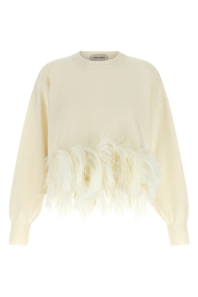 the alberta ferretti cropped jersey stands out for its relaxed silhouette in the