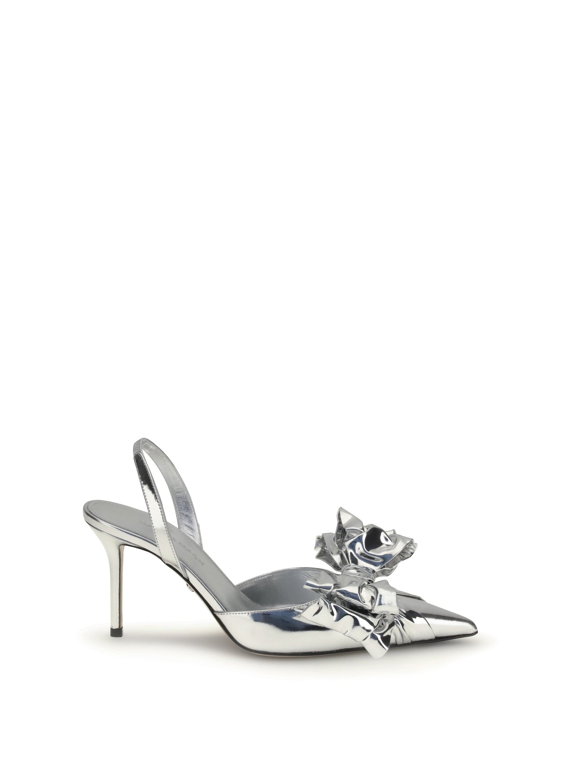 MACH &amp; MACH 36 cadeau silver wrapped leather pumps