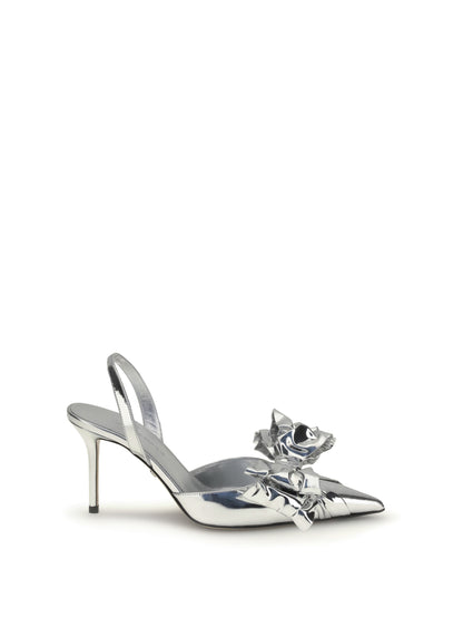 MACH &amp; MACH 36 cadeau silver wrapped leather pumps